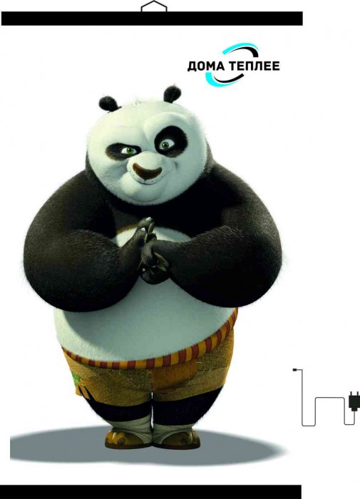 Настенный пленочный обогреватель серия мультяшные герои "Кунг-фу панда"