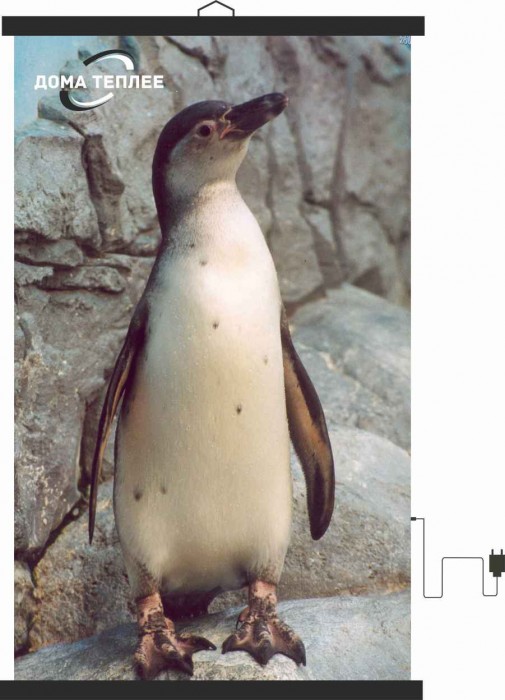 Настенный пленочный обогреватель серия животные "Пингвин"